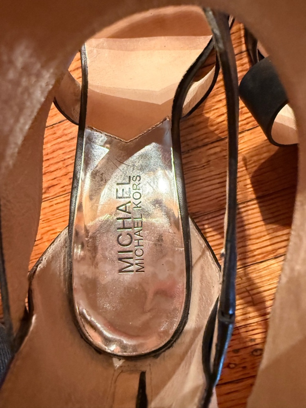 Michael Kors Black Strappy High Heel Sandals size 8,5 - Picture 4 of 6